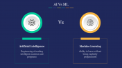 Inspire everyone with AI Vs ML Slide Themes Design