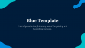 Editable Blue Template For PPT Presentation Slide