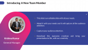 Introducing A New Team Member PPT Template for Google Slides