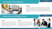 Get majestic Newsletter Presentation Template Design slide