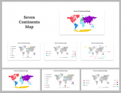 7 Continents Map PowerPoint and Google Slides Templates