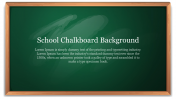 School Chalkboard Background PowerPoint Template Slide