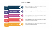Multicolor Gen Z Traits PowerPoint Presentation Slide