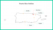 Creative Puerto Rico Outline Map Presentation Template
