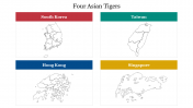 Editable Four Asian Tigers PowerPoint Slide