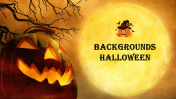 Jack o Lantern Backgrounds Halloween PowerPoint Template