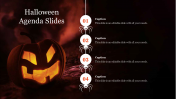 Scary Jack-O-Lanterns Theme Halloween Agenda Slides