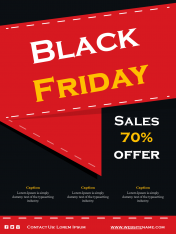 Black Friday Flyer PowerPoint And Google Slides Template 