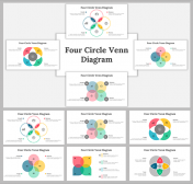 Four Circle Venn Diagram PowerPoint and Google Slides Themes