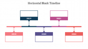 Parallel Horizontal Blank Timeline PowerPoint Template
