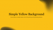 Attractive Simple Yellow Background PowerPoint Template