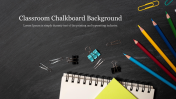 Classroom Chalkboard Background PPT Template & Google Slides