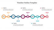 Multicolor Timeline Outline Template PowerPoint Slide