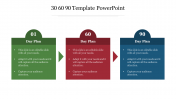 Best Multicolor 30 60 90 Template PowerPoint Template