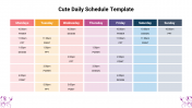 Cute Daily Schedule PowerPoint Template & Google Slides