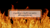 Fire Theme Background PowerPoint Presentation Template