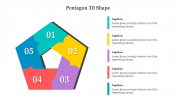 Pentagon 3D Shape PowerPoint Template &amp; Google Slides