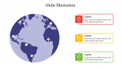 Editable Globe Illustration PowerPoint Presentation Slide