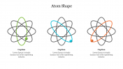 Innovative Atom Shape PowerPoint Presentation Slide
