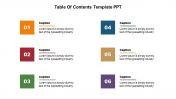 Simple Table Of Contents Template PPT Presentation