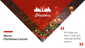 Best Merry Christmas Layout Presentation Template Slide