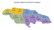 Awesome Jamaica Map PowerPoint Template Presentation