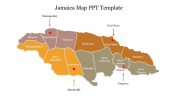 Simple Jamaica Map PPT Template Presentation Slide
