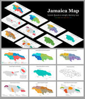 Simple Jamaica Map PowerPoint Presentation Download Slide