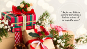 Shining Christmas Present Templates Free PowerPoint