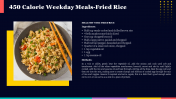 450 Calorie Weekday Meals-Fried Rice PowerPoint Slide