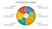 Colorful Circle Puzzle Piece Template PowerPoint Slide