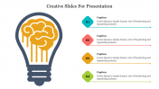 Creative Slides For Presentation With Light Bulb Design