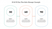 30 60 90 Day Plan Sales Manager Example PPT Template
