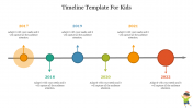 Timeline PowerPoint Template For Kids and Google Slides