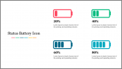 Status Battery Icon PowerPoint Template & Google Slides