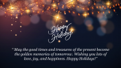 Awesome Happy Holidays Power Point Slide Design