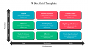 Multicolor 9 Box Grid Template PPT Presentation Slide