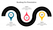Creative Roadmap For Presentation PPT Template Slide