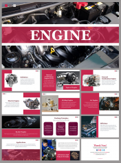 Attractive Engine Presentation and Google Slides Themes