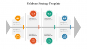 Editable Fishbone Strategy Template Slide Designs 4-Node