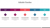 Editable Timeline PowerPoint Presentation Slide