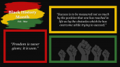 Best Black History Month PowerPoint Template With Two Nodes
