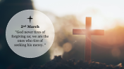 Stunning Ash Wednesday Background PowerPoint Template