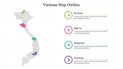 Vietnam Map Outline PowerPoint Template and Google Slides