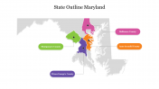 Innovative State Outline Maryland Presentation Template