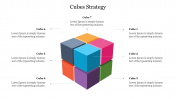 3D Cubes Strategy PowerPoint Presentation Template Slide