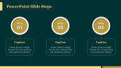 Circle PowerPoint Slide Steps With Three Noded Template