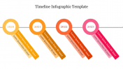 Four Noded Timeline Infographic Template For Presentation
