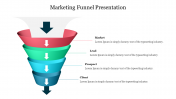 3D Model Marketing Funnel Presentation Template Slide
