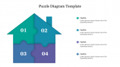 Puzzle Diagram Template With House Diagram Slide